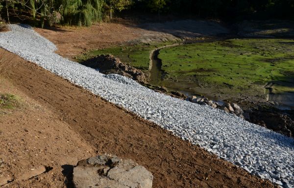 Landscape Swales Installation in Brick