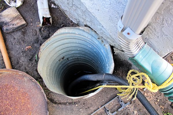 Drainage Pump Installation in Brick
