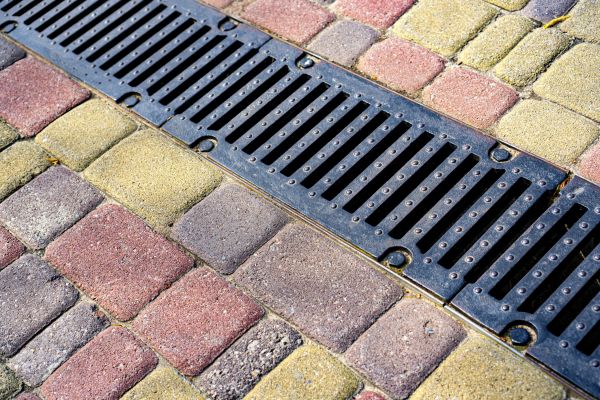 Patio Drainage Installation in Brick